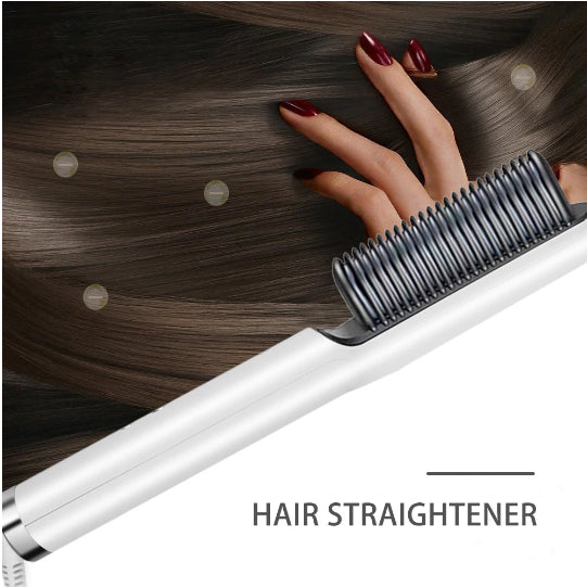 2 in 1 Magic Hair Straightening Brush & Curler