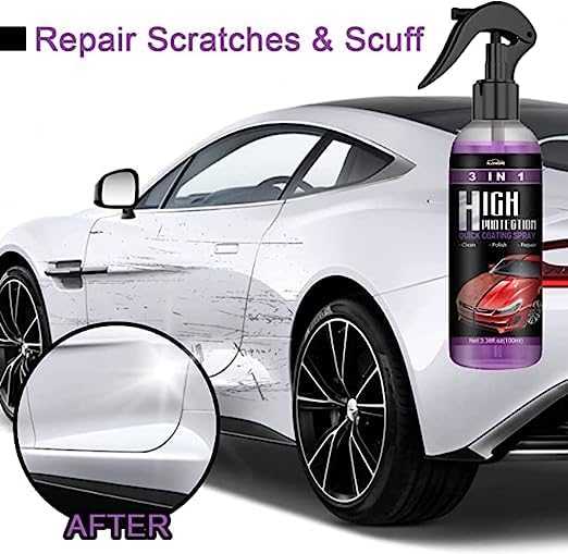 3 In 1 High Protection Quick Car Coating Spray, Ceramic Car Coating Spray Crystal Coating For Car Wax Spray Plastic Parts Refurbish Agent Car Hand Spray