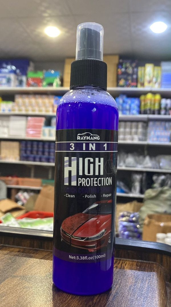 3 In 1 High Protection Quick Car Coating Spray, Ceramic Car Coating Spray Crystal Coating For Car Wax Spray Plastic Parts Refurbish Agent Car Hand Spray