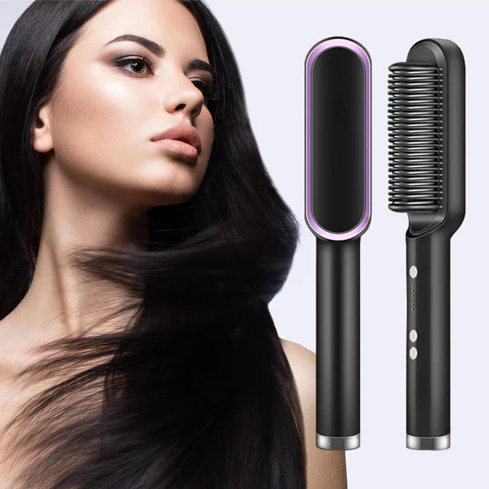 2 in 1 Magic Hair Straightening Brush & Curler