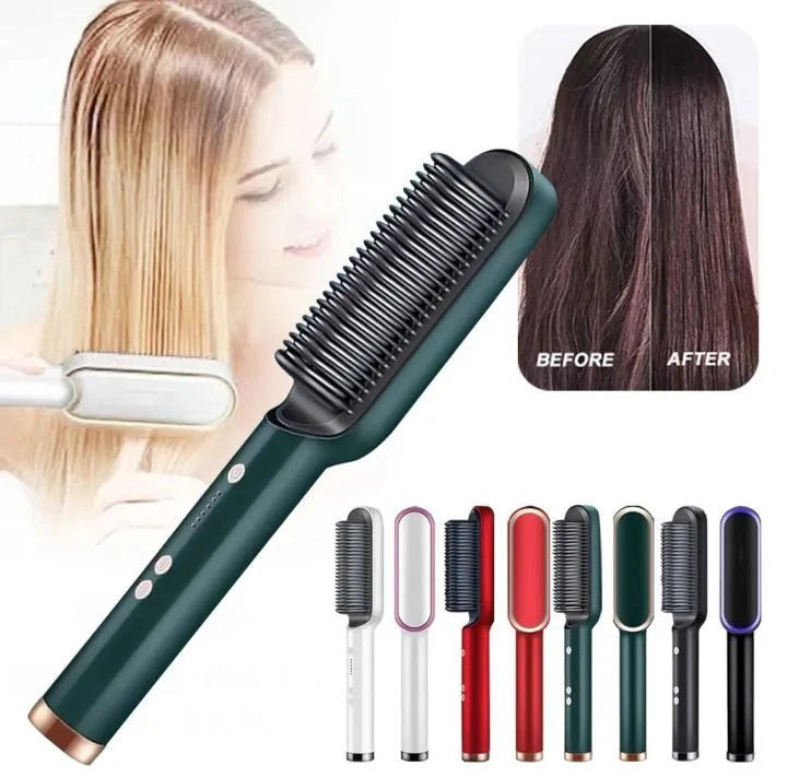 2 in 1 Magic Hair Straightening Brush & Curler