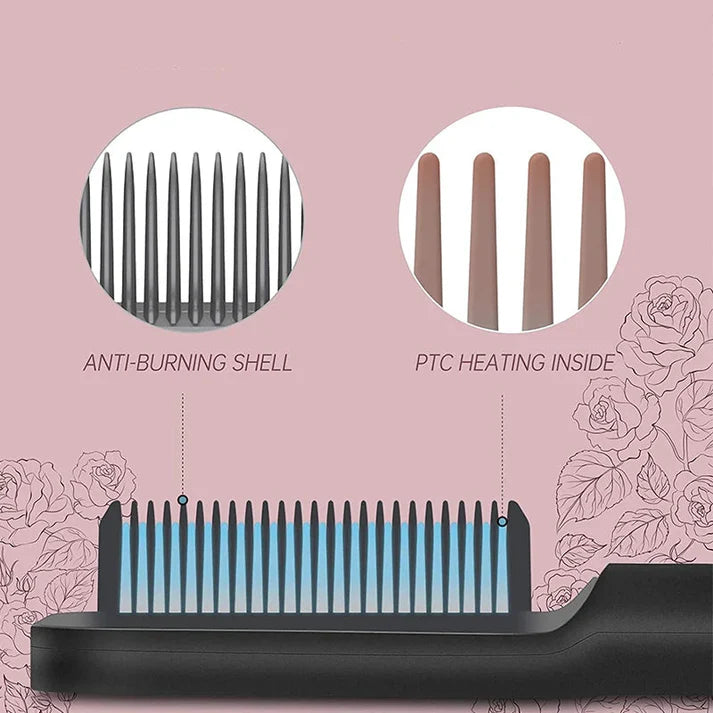 2 in 1 Magic Hair Straightening Brush & Curler