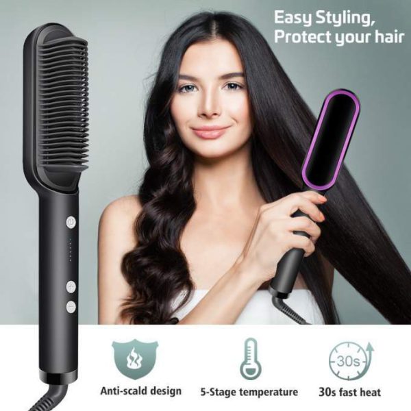 2 in 1 Magic Hair Straightening Brush & Curler