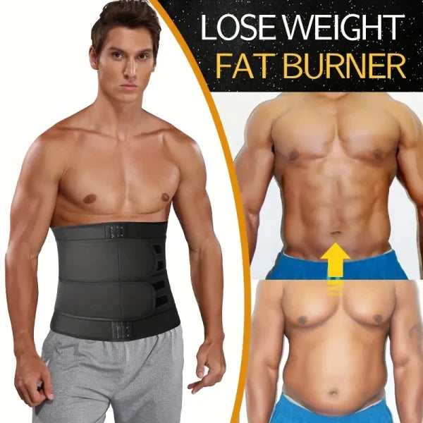 Men’s Workout Waist Trainer Tummy Slimming Body Shaper Trimmer Belt Abdomen Shape-wear